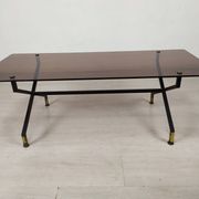 Table basse vintage verre