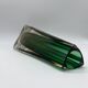 Sculptural Murano green sommerso Glass, triangular shape , 1970's Italian design
