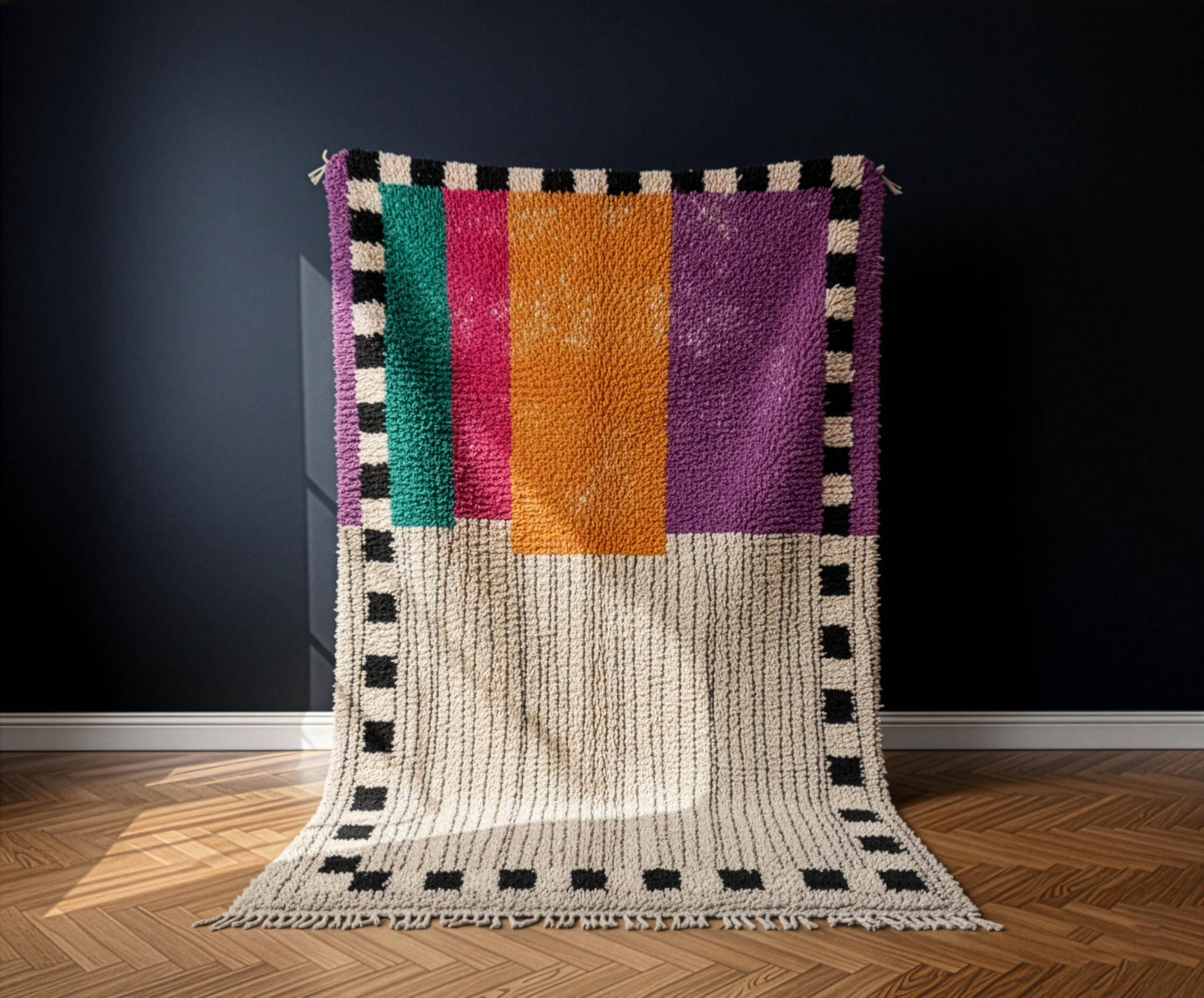 Unique handmade Berber rug 3x2 m