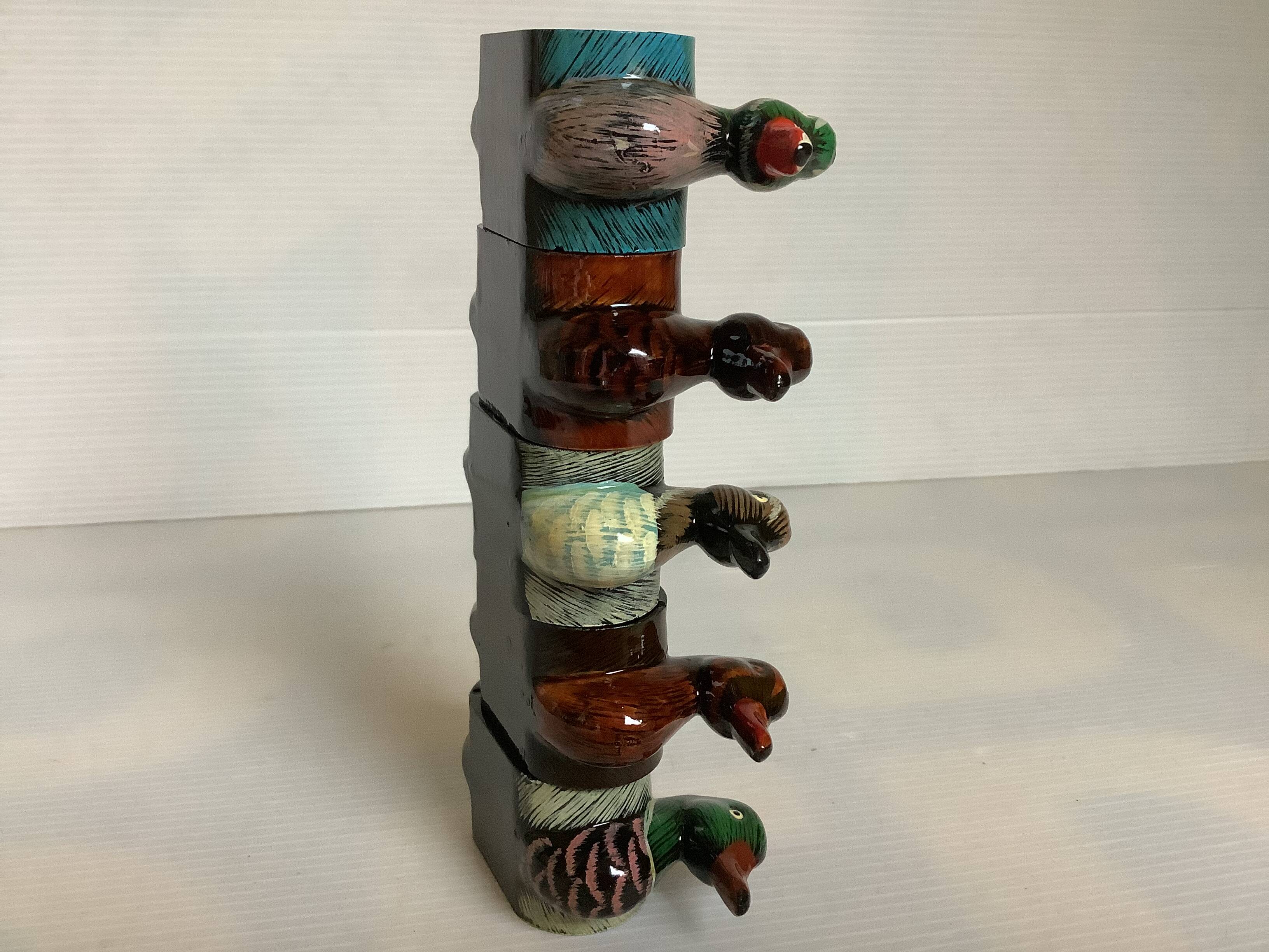 Five duck napkin rings