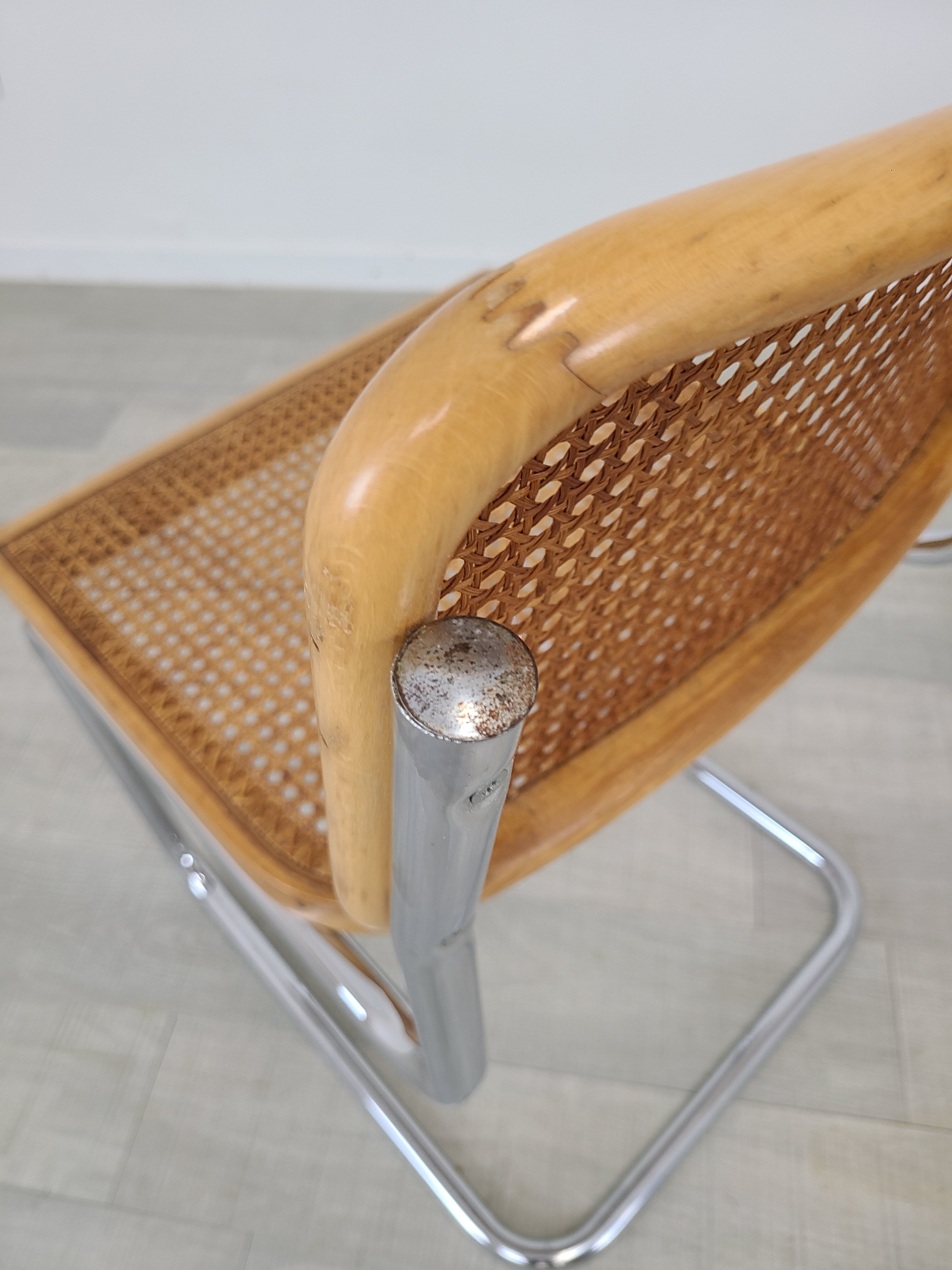 Chaises Cesca B32 design Marcel Breuer vintage