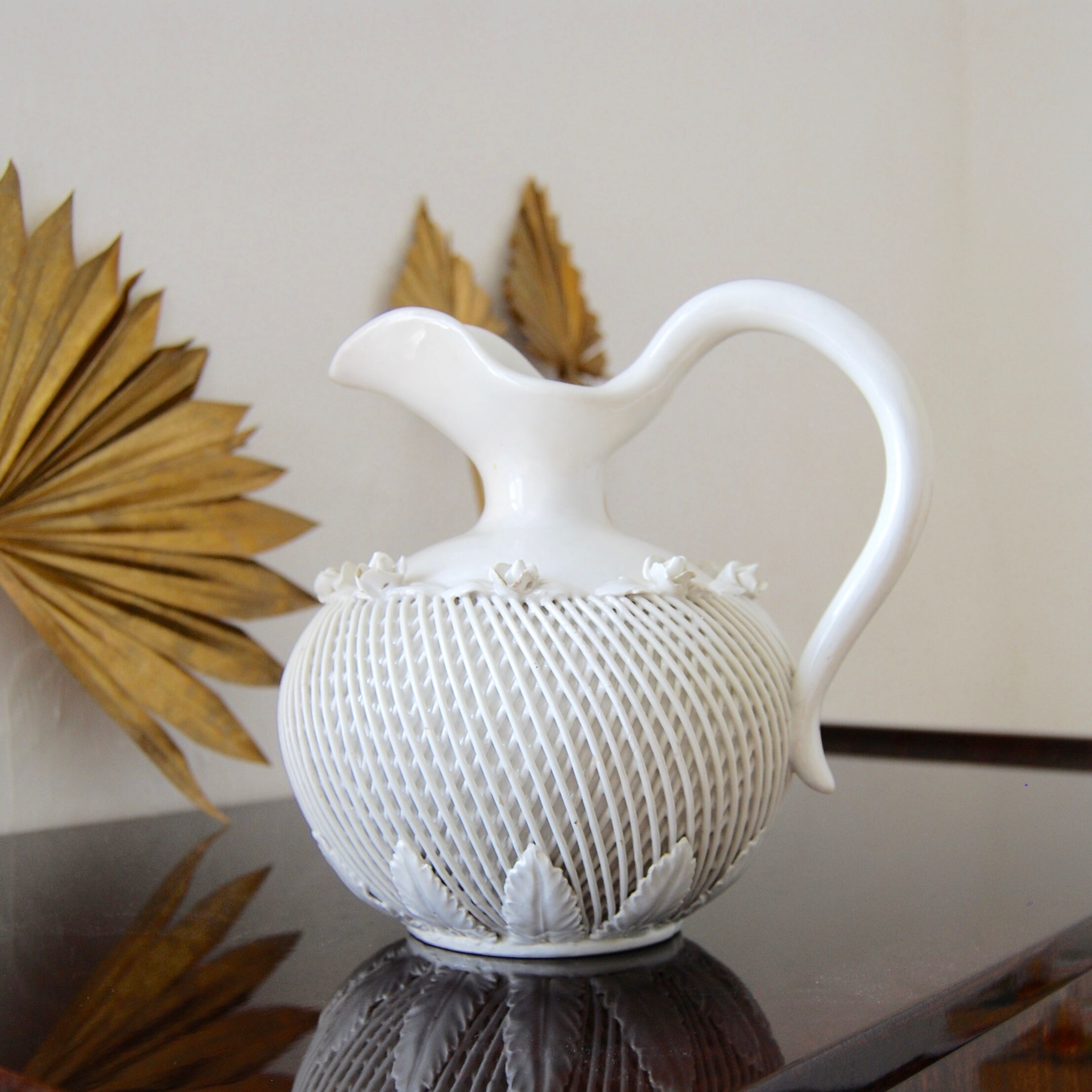 White earthenware jug