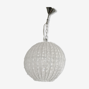 Hanging lamp ball faceted glass