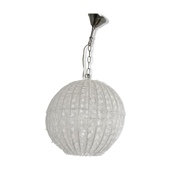 Hanging lamp ball faceted glass