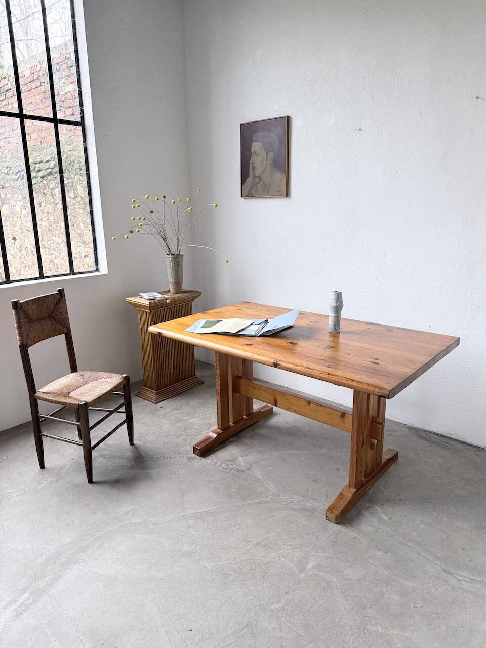 Mountain furniture table made of solid pine