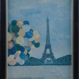 Eiffel Tower and balloons