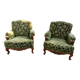 1 pair of old Louis XV shepherdess armchairs