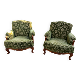 1 pair of old Louis XV shepherdess armchairs