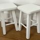 Paire de tabourets blancs