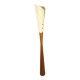 Sculptural floor lamp - exotic wood and textured shade, modern vintage style