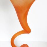 Large vintage soliflore vase in blown glass