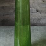 Vase verre bullé vert