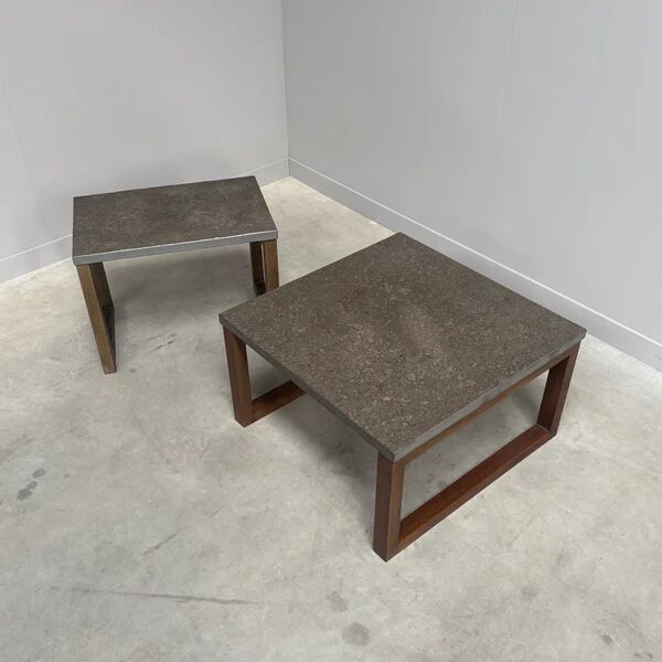 Set of vintage stone side tables, 1970s