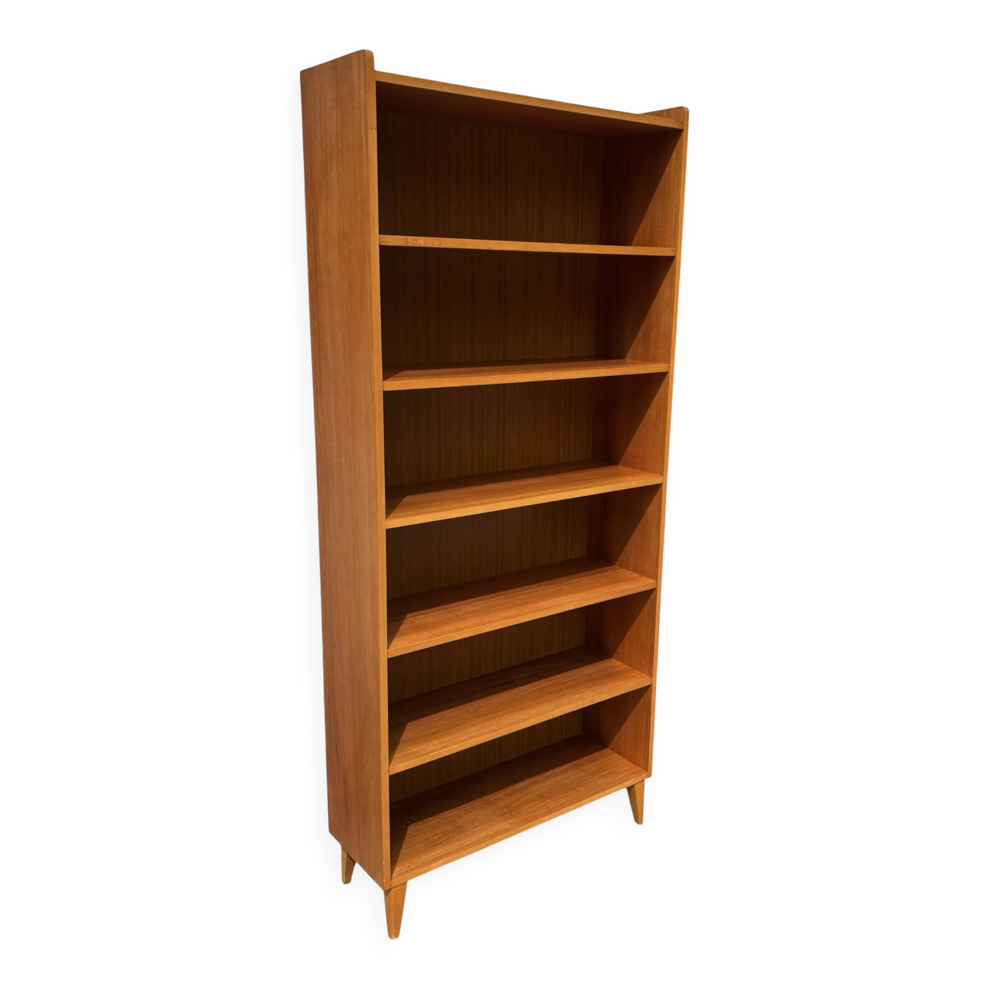 Vintage large teak bookcase Danish design from the 60s