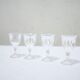 Series of 4 glasses with vintage liqueur cristal d'Arques