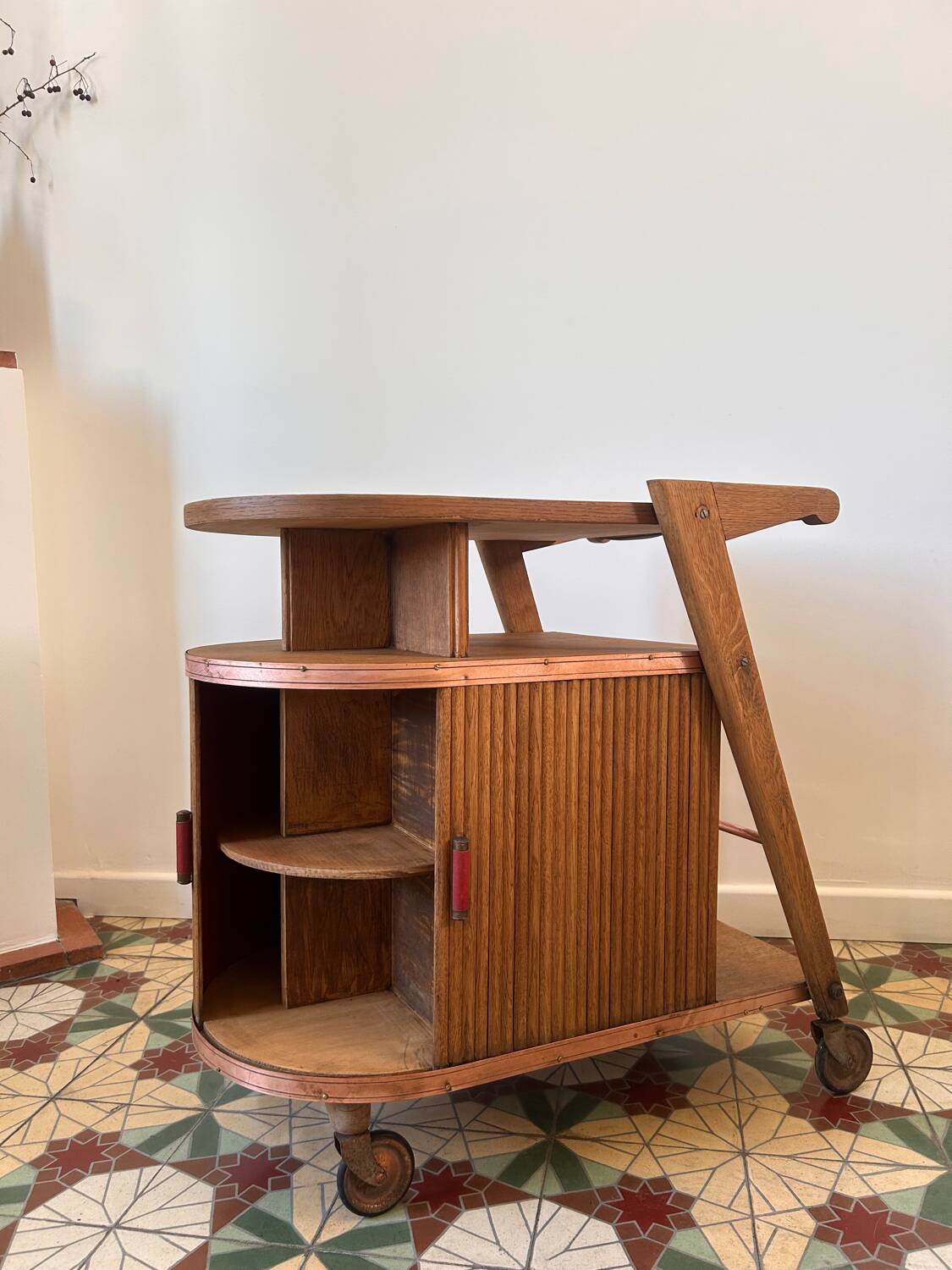 Vintage 50/60 rolling trolley