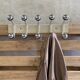 Vintage wall coat rack, Ten hooks, 70s
