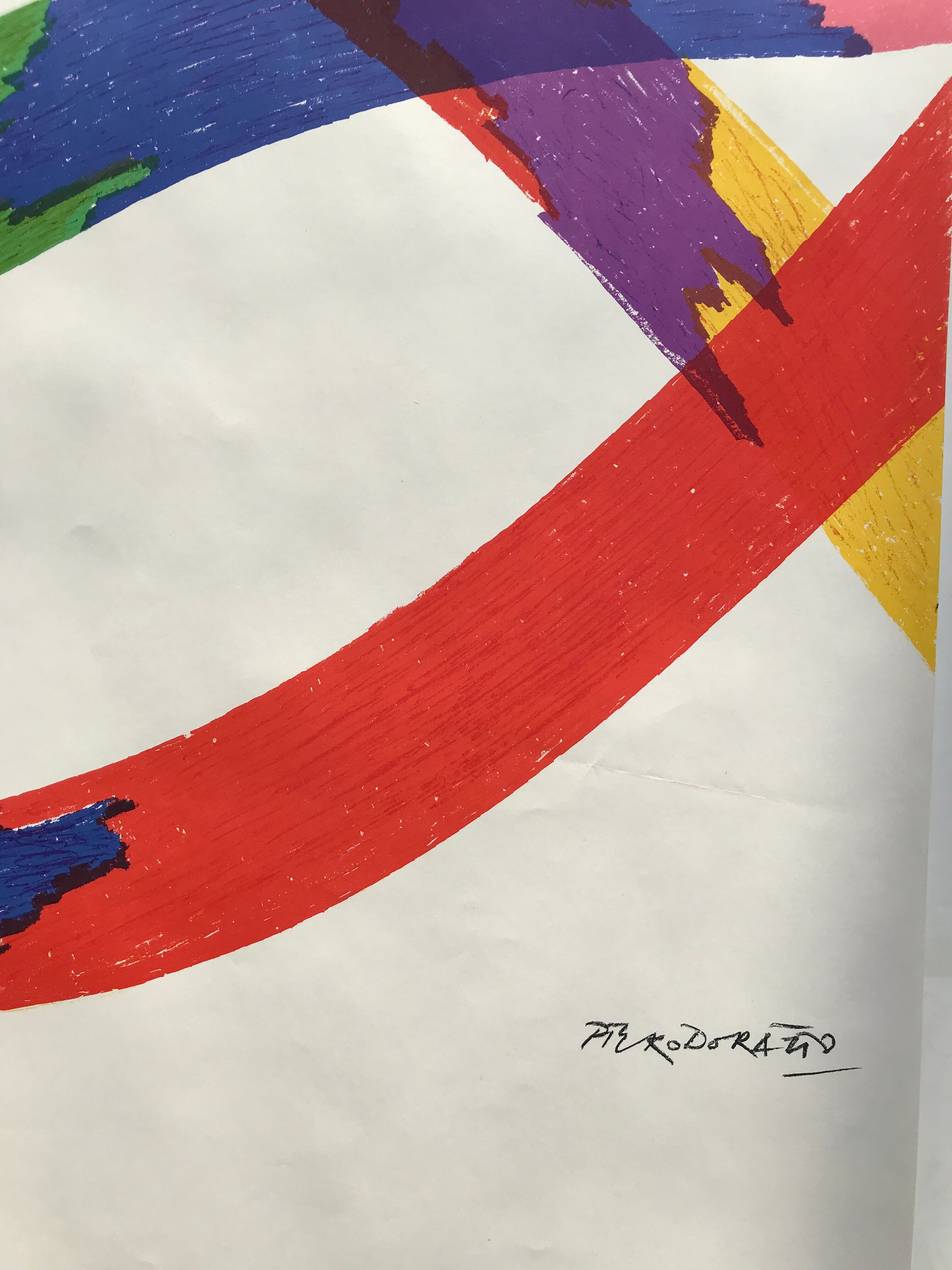 Dorazio piero (1927-2005) olympische spiele münchen, 1972. original poster