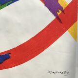 Dorazio piero (1927-2005) olympische spiele münchen, 1972. original poster