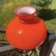 Suspension en opaline couleur orange flamboyante