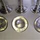 3 whole photophores in silver metal
