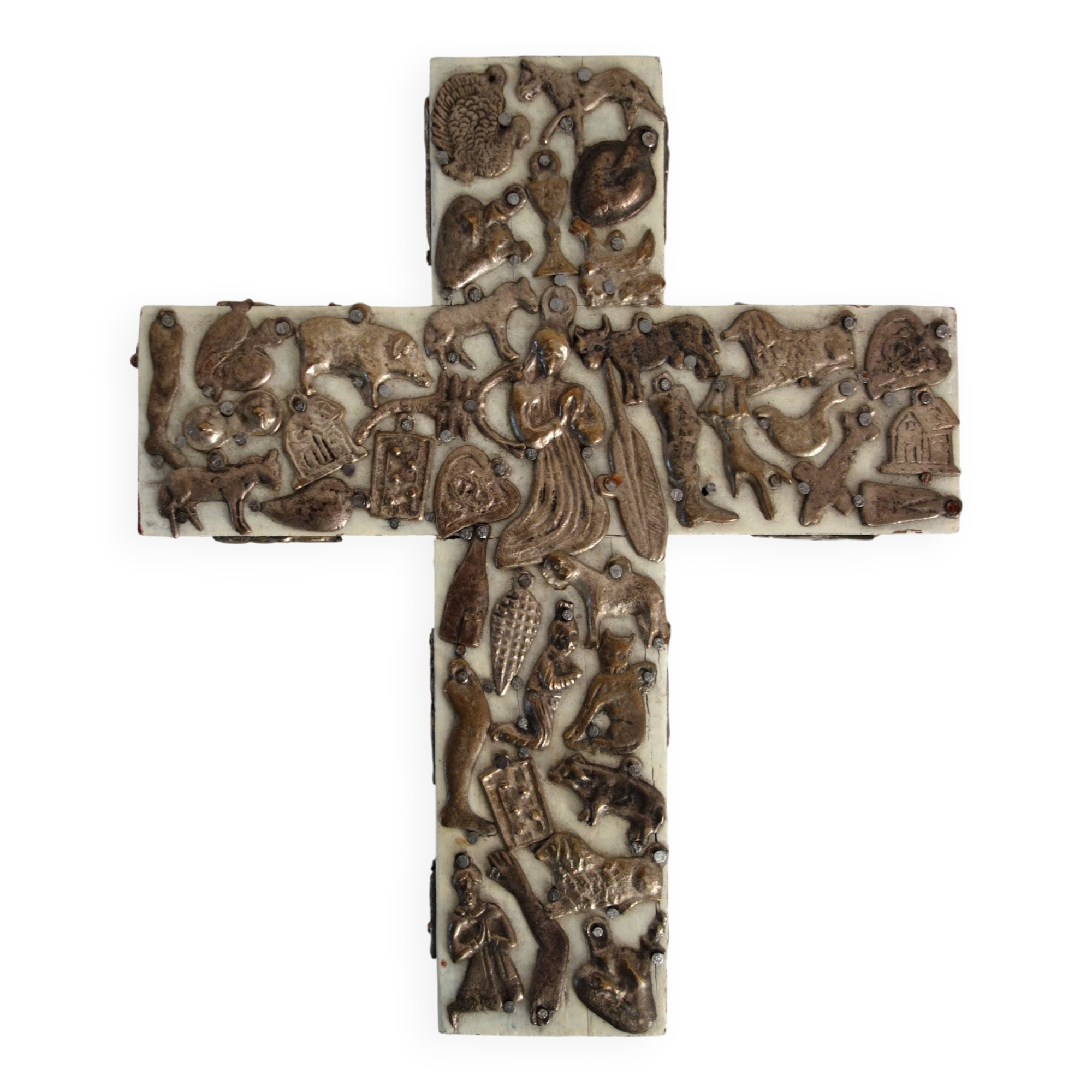 Milagro Cross by Estela Ogazon Religious Folk Art, Mexico