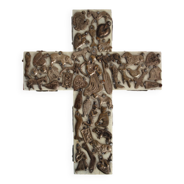Milagro Cross by Estela Ogazon Religious Folk Art, Mexico
