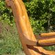 Fauteuils en bois et cuir capitonné, les 2