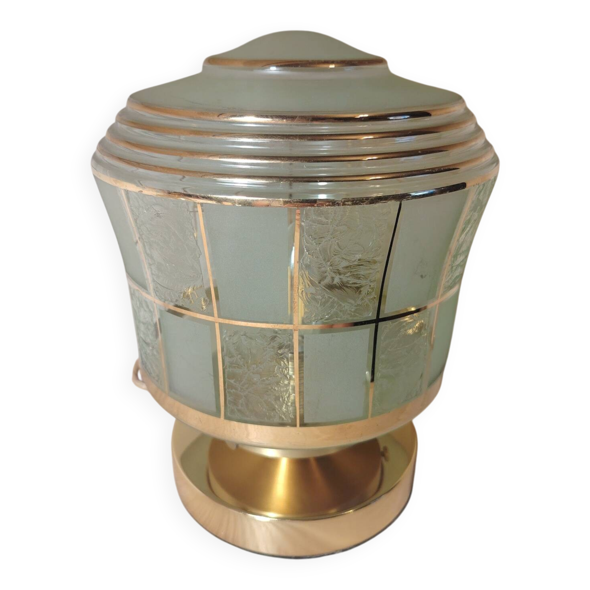 Art Deco glass lamp with touch control