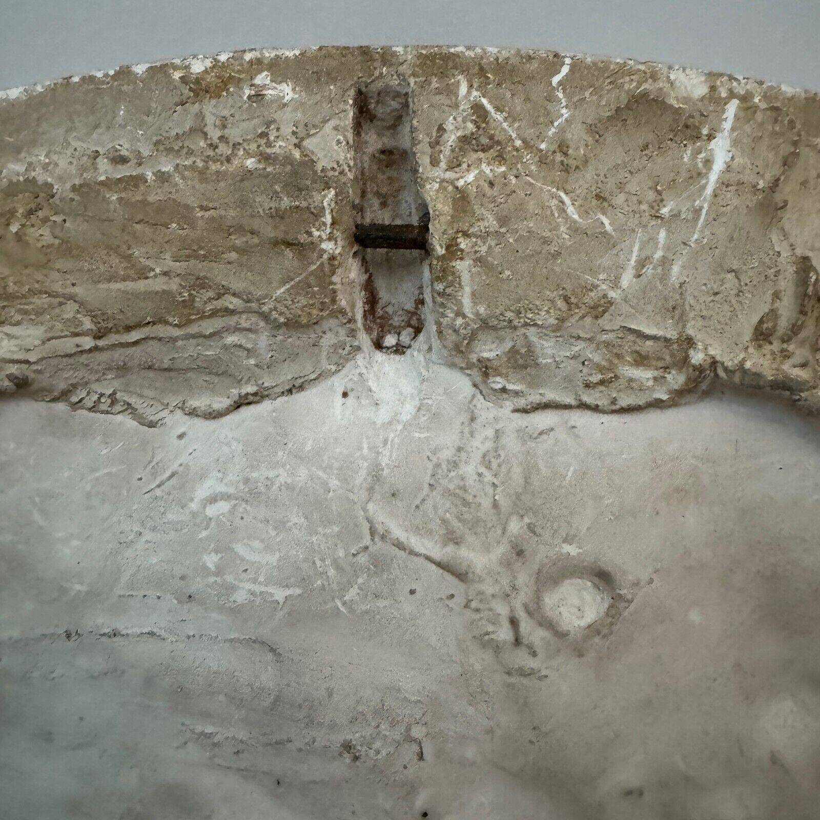 Plaster medallion portrait by Charles Filleul profile of a man 1901