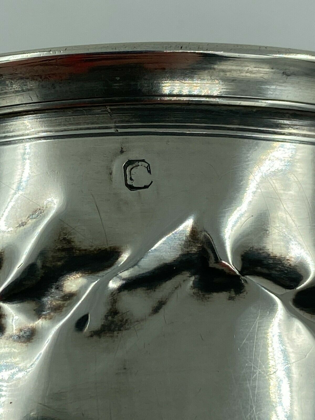 Silver timbale XlXeme poincon minerve large size 67 grams