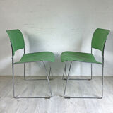 4 Green chairs 40/4 by David Rowland