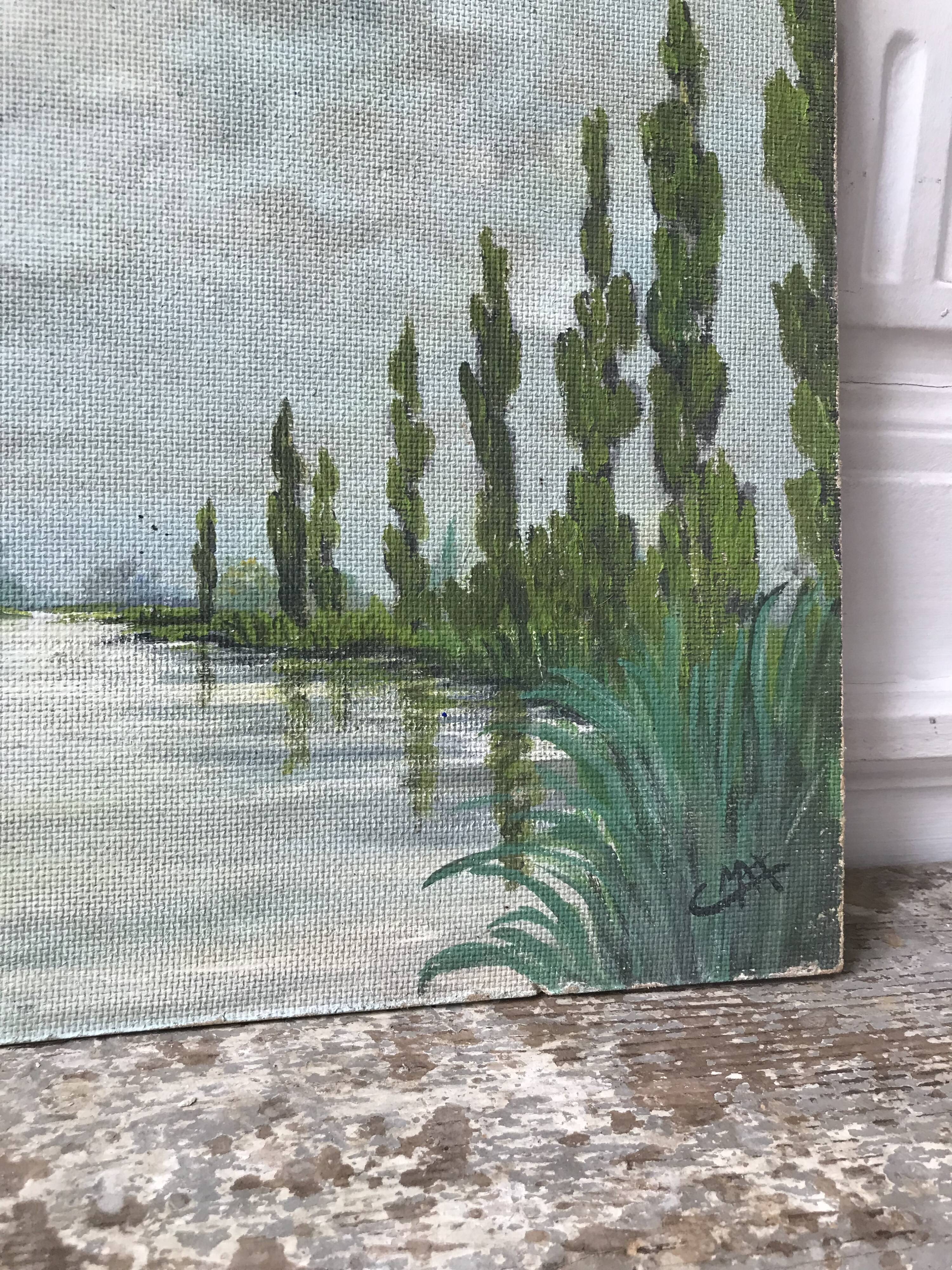 Landscape oil painting