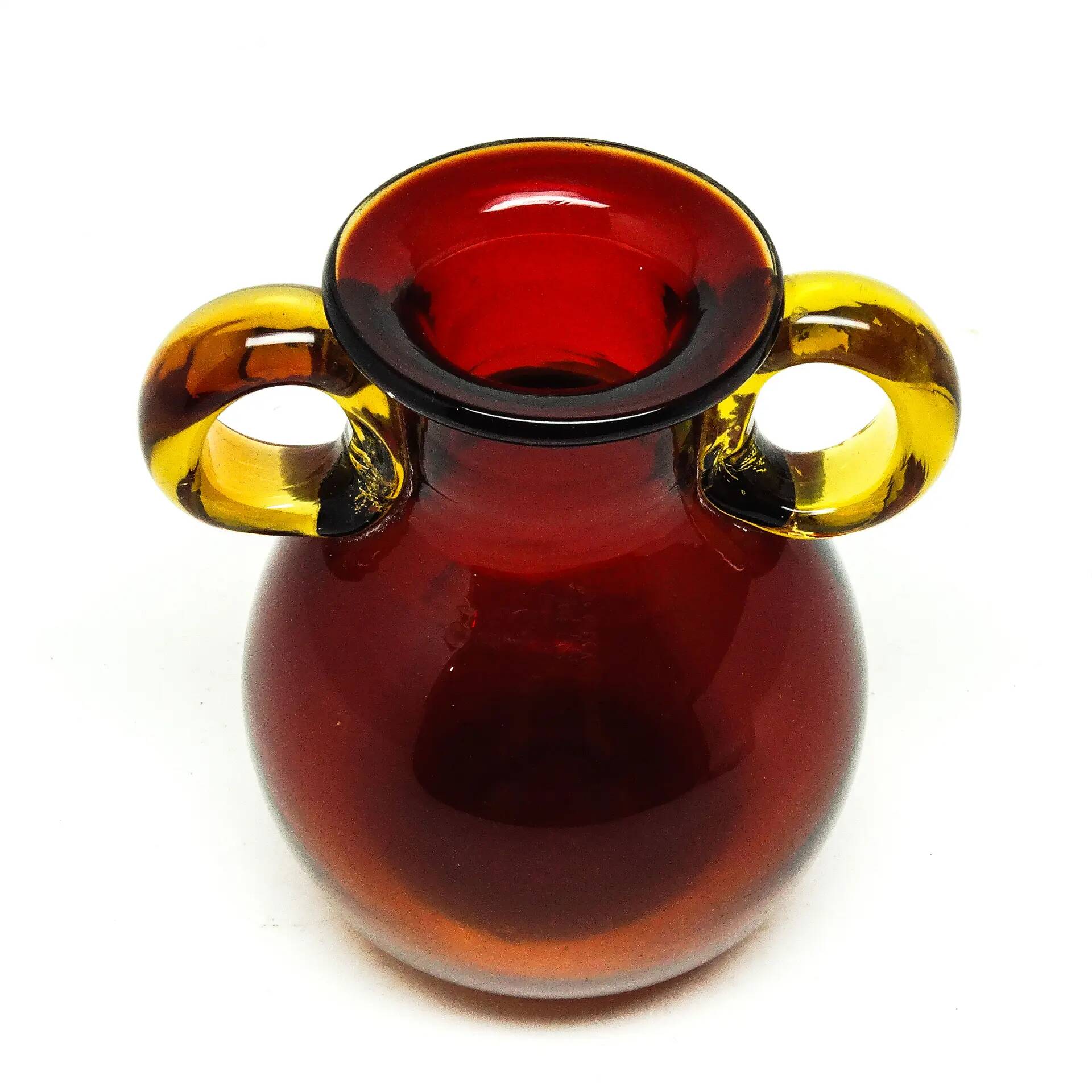 Vase, mid-century modern, glass, designed by J. Słuczan-Orkusz, Poland, 1970s