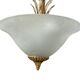 Glass and gold metal pendant light