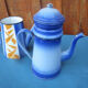 Old enamelled coffee makers old blue vintage kitchen popular art