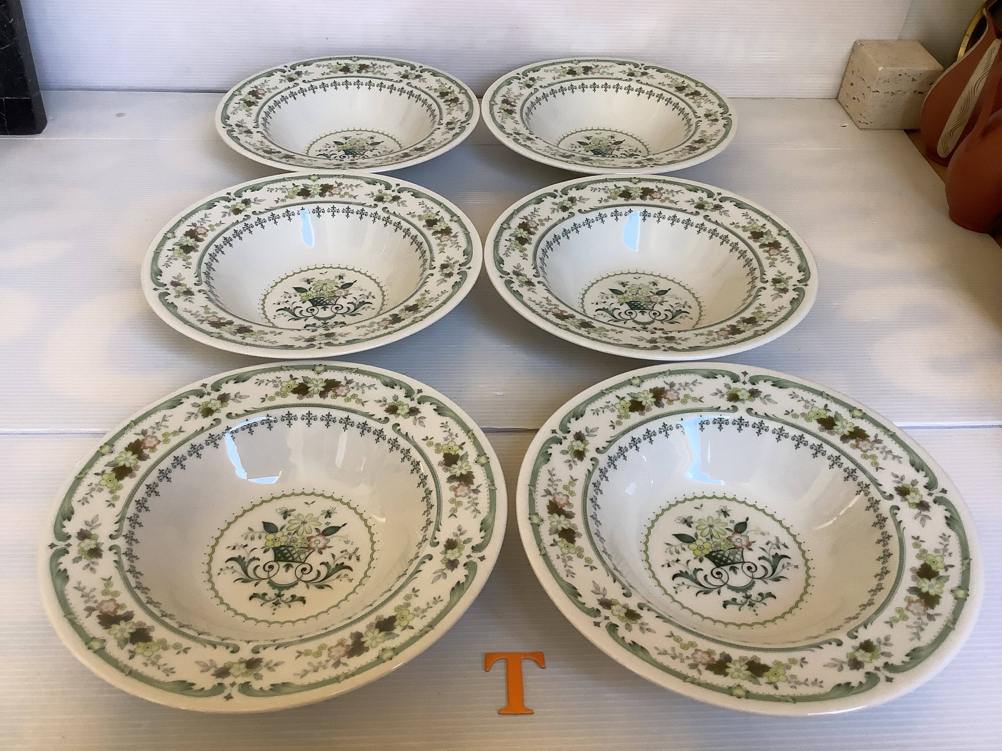 Six Royal Doulton Provençal soup plates