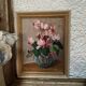 Small old framed oil on cardboard