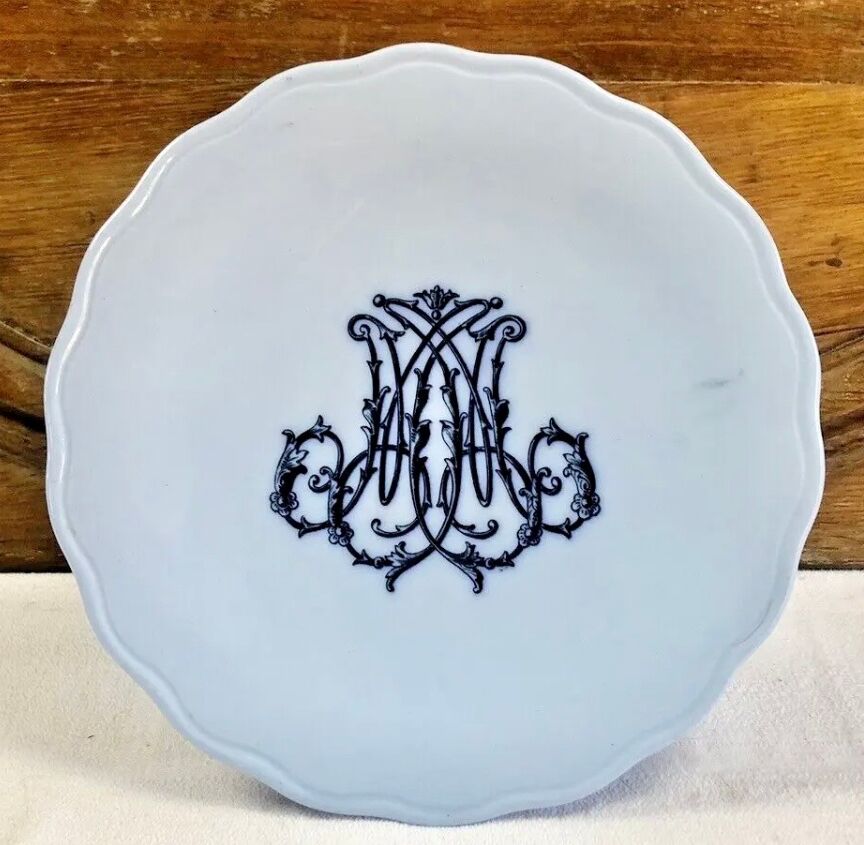 Old fruit bowl Brown Westhead Moore & co monogram XIX