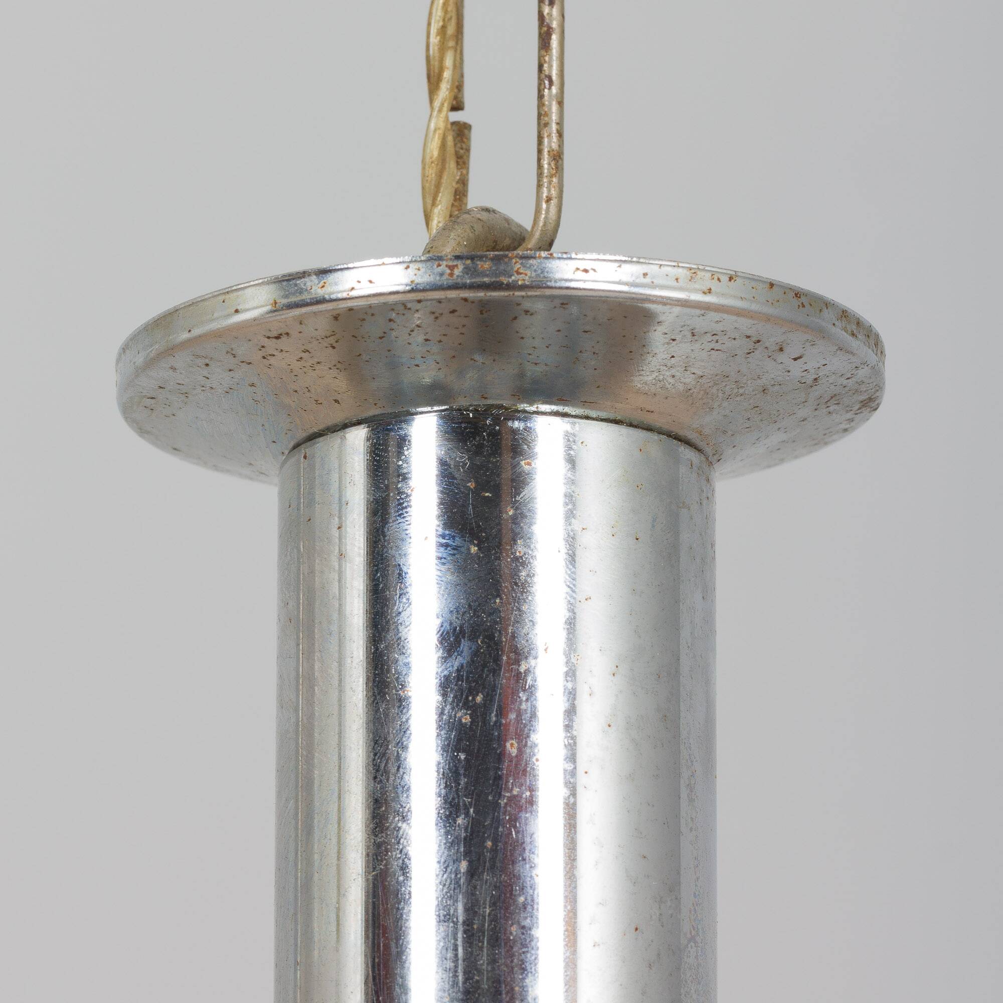 Mazzega Space Age Murano glass chrome plated chandelier, Italy 1970s