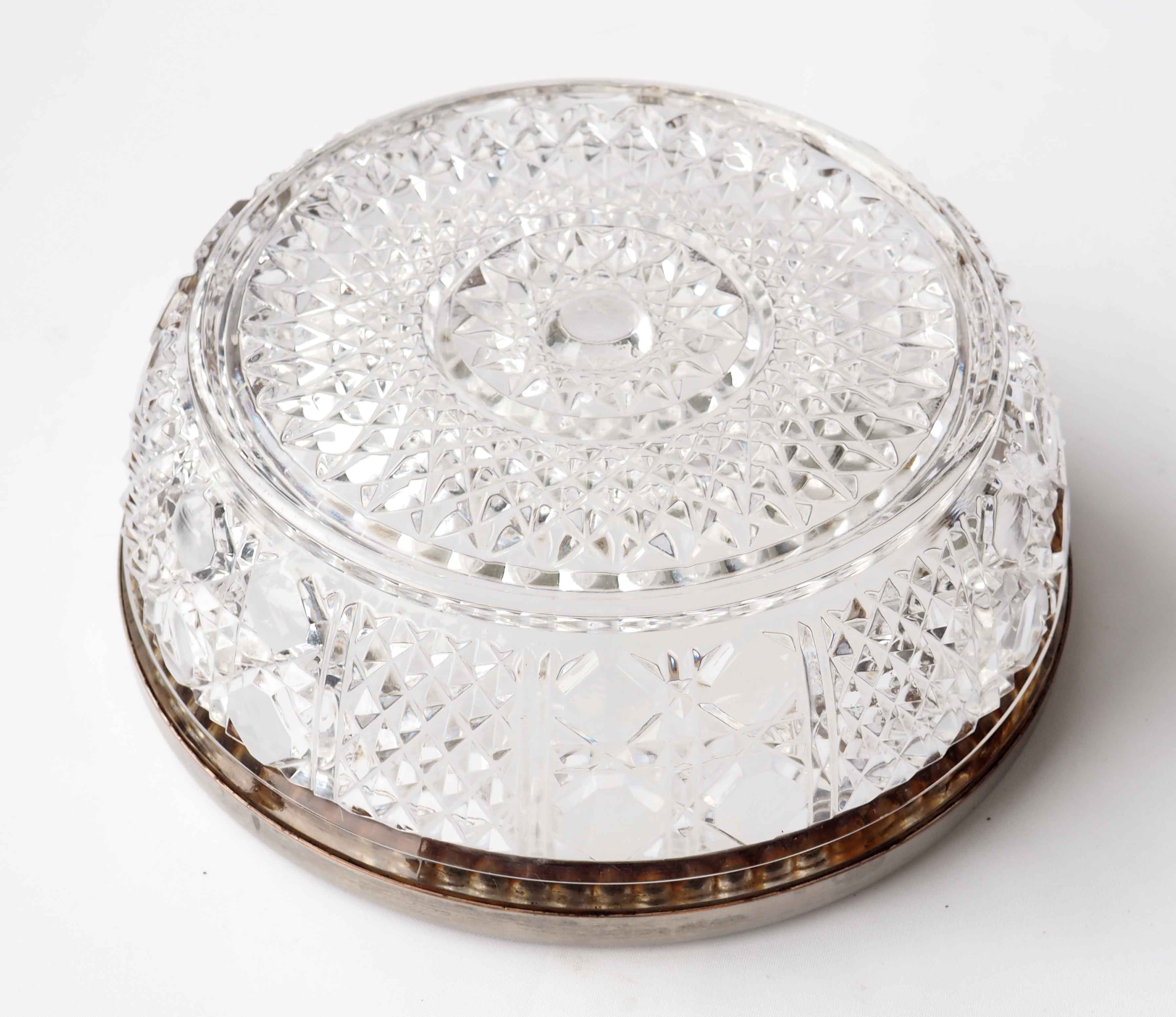 Circled crystal dish