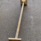 Square Art Deco vintage halogen floor lamp in gilded brass