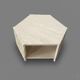 Table d'appoint hexagonale en travertin de Claude Berraldacci, France