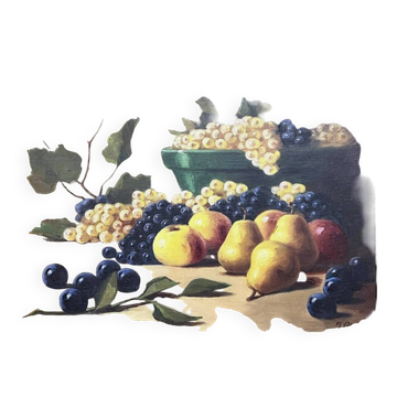 Oil painting still life with fruits (B)