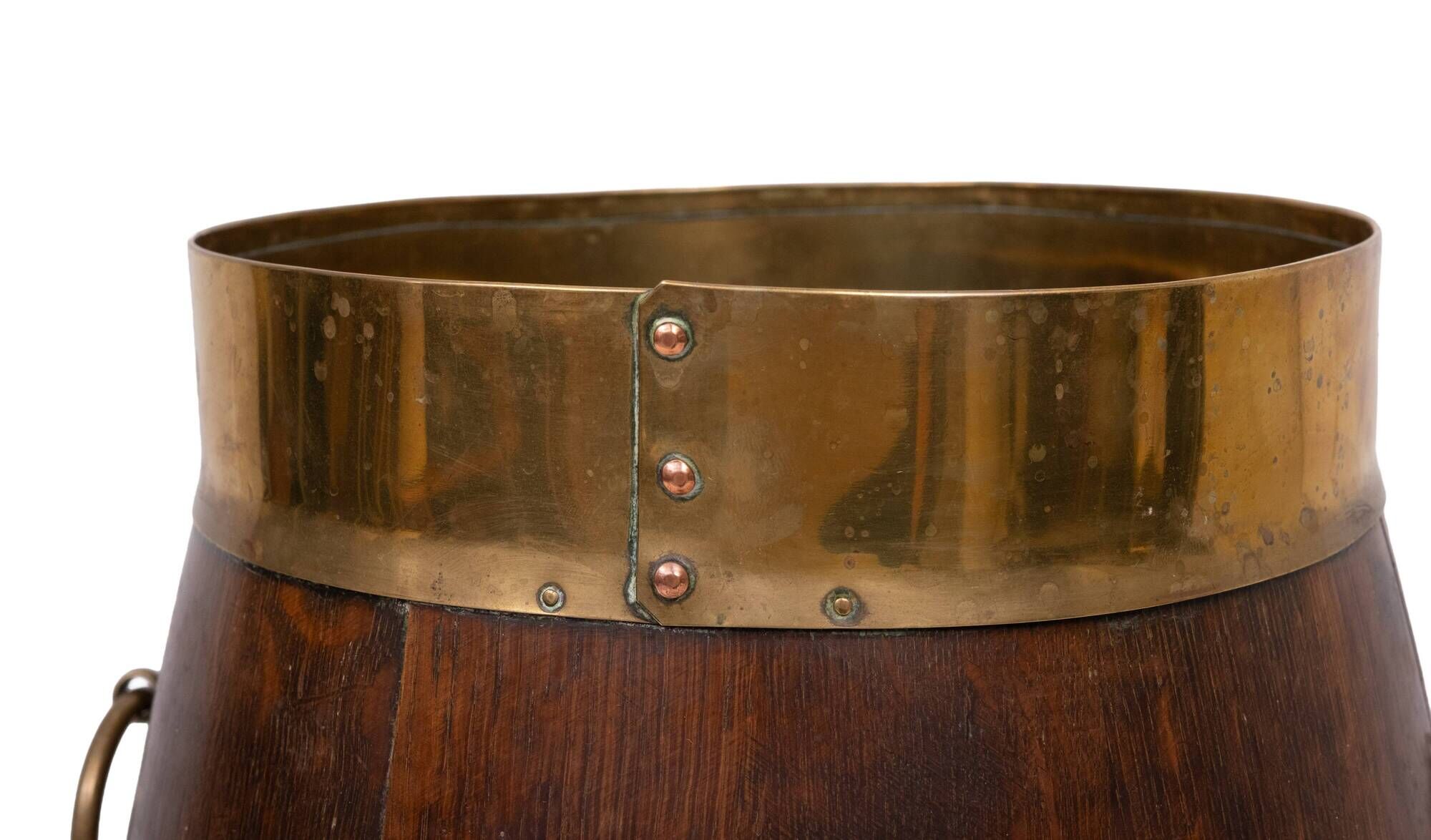 Antique Coopered Hallway Barrel, Dutch , Oak, Brass, Stick, Umbrella, Stand