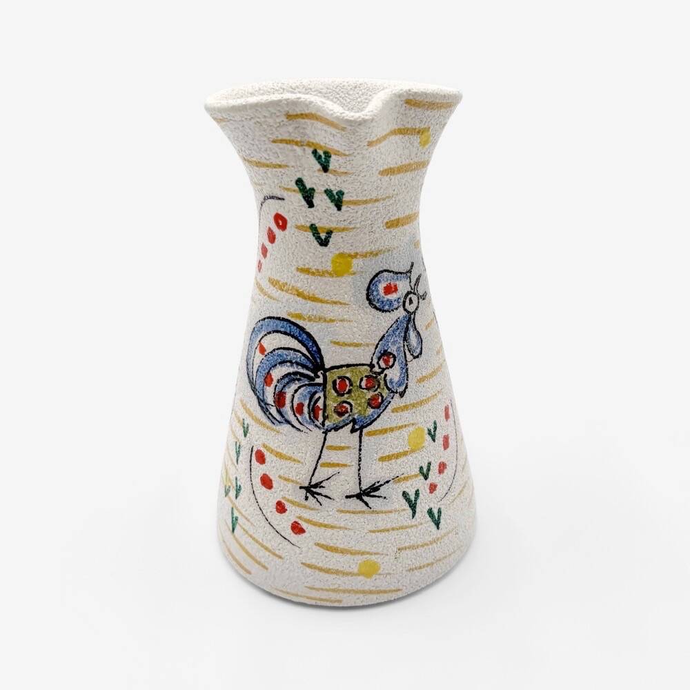 Modernist pitcher with rooster by Fratelli Fanciullacci from the 1950s.