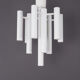 Space age ceiling lamp in white metal by temde, 1970s