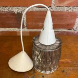 Antique Pendant Light Molded Glass 70s Vintage