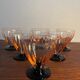 Art Deco sorbet ice cream cup in bubbled glass from the 60s