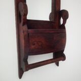 Old art deco barber mirror in teak